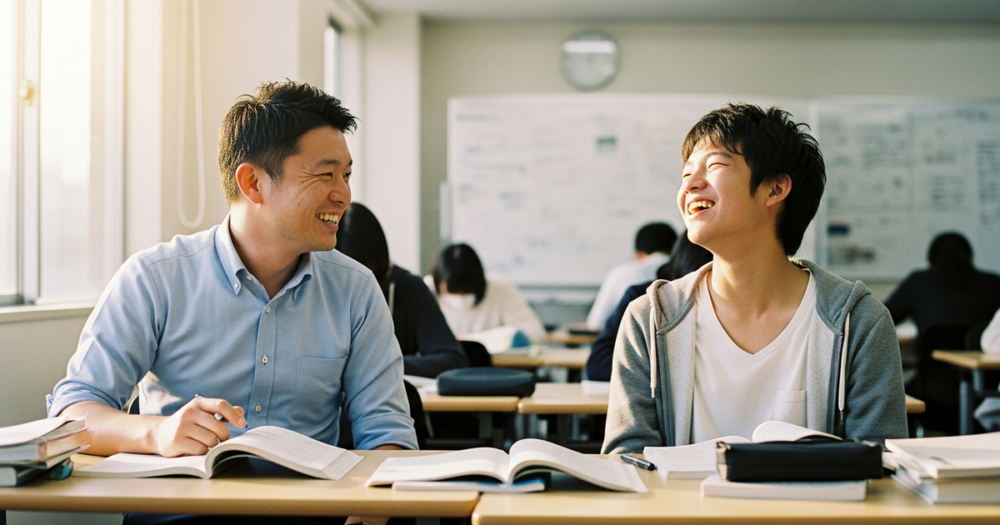 塾講師は雑談しないと損の解説イメージ
