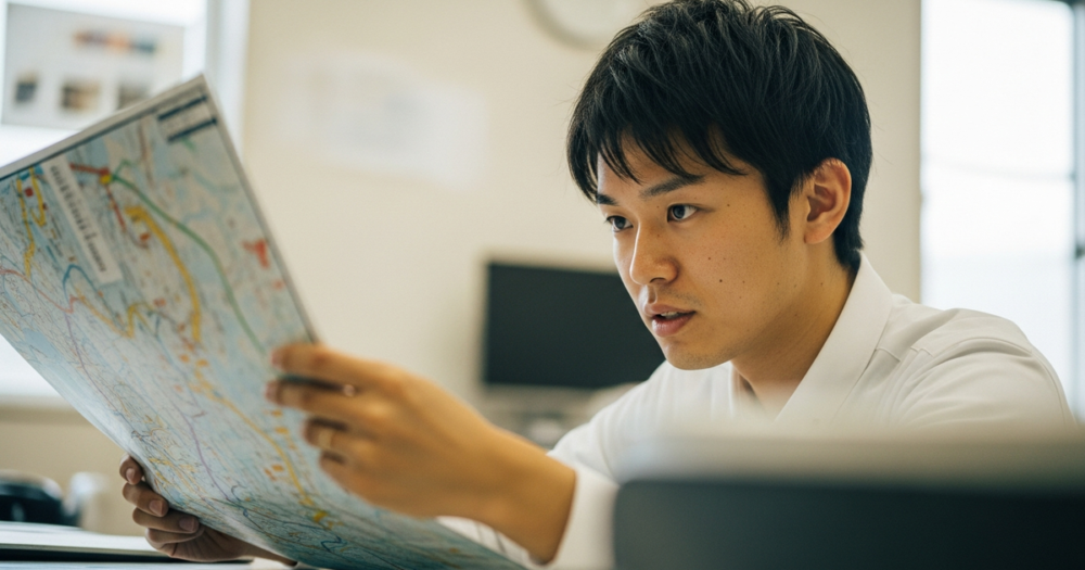 塾講師のポスティングを効率化の解説イメージ