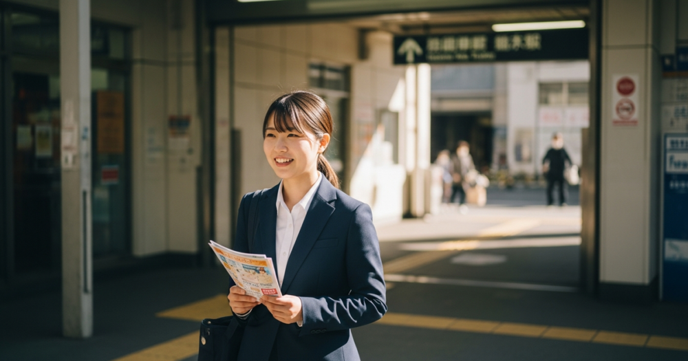 塾講師のビラ配りバイトが劇的に楽になるの解説イメージ
