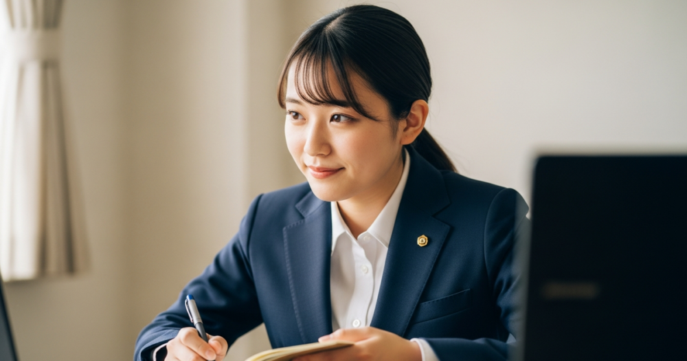 塾講師の面接で長所をアピールの解説イメージ