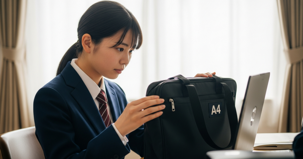 塾講師バイト面接のカバン選び、色とサイズで印象が変わるとわかっている